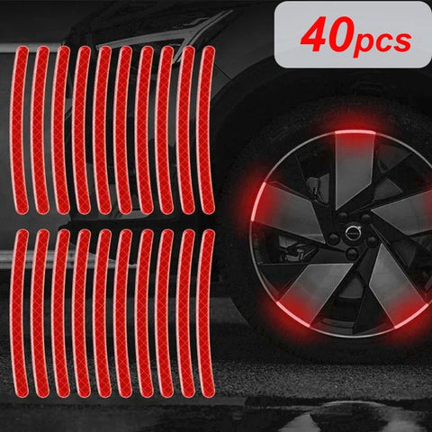 Bicycle Reflective Sticker for Bike Wheels Rainbow pack of 10