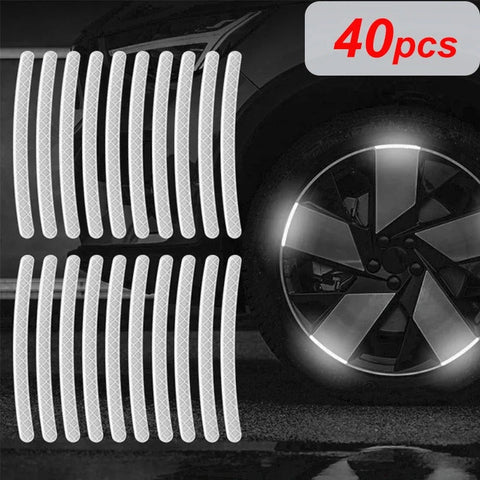 Bicycle Reflective Sticker for Bike Wheels Rainbow pack of 10
