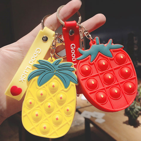 Mini Silicone Fruit Strawberry Pineapple Coin Purse