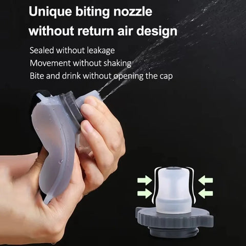 200ML Wrist Water Bottle Silicone Soft Flask Kettle Holder Hydration Pack