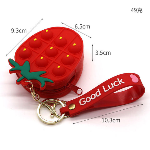 Mini Silicone Fruit Strawberry Pineapple Coin Purse