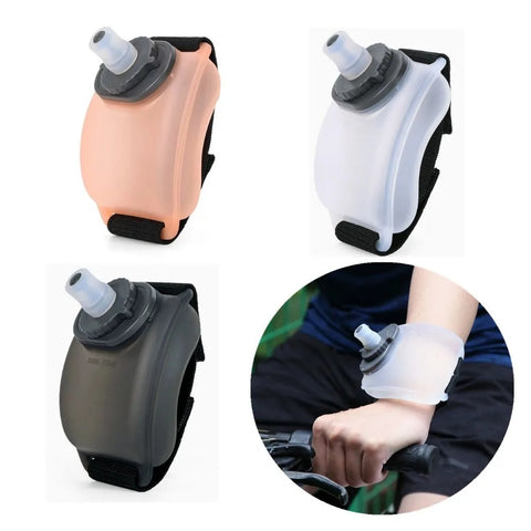 200ML Wrist Water Bottle Silicone Soft Flask Kettle Holder Hydration Pack