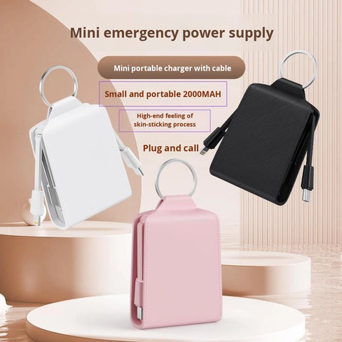 Mini Keychain Emergency Power Bank New Portable Mobile Handbag