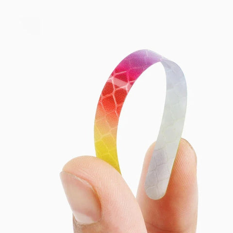 Bicycle Reflective Sticker for Bike Wheels Rainbow pack of 10