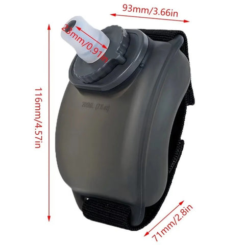 200ML Wrist Water Bottle Silicone Soft Flask Kettle Holder Hydration Pack