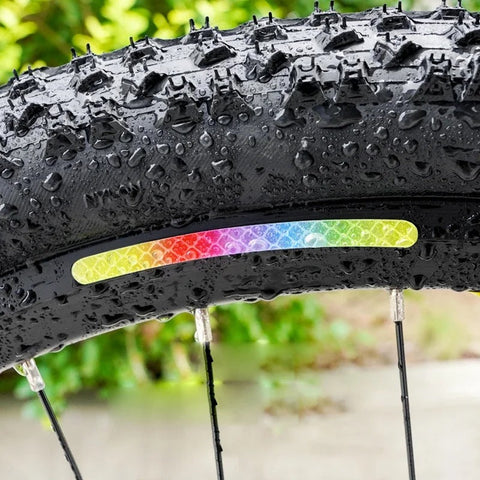 Bicycle Reflective Sticker for Bike Wheels Rainbow pack of 10