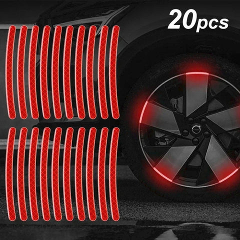 Bicycle Reflective Sticker for Bike Wheels Rainbow pack of 10